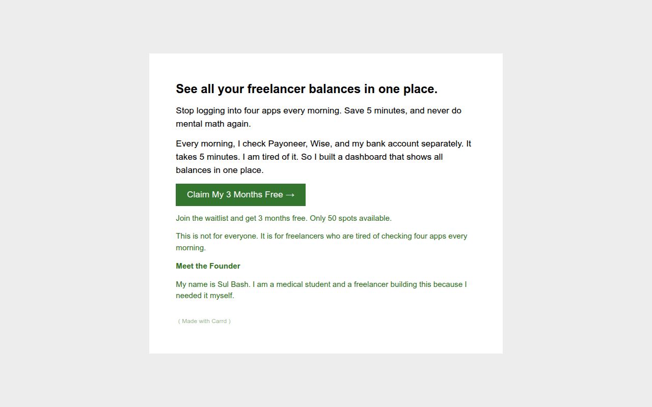 Freelancer Dashboard